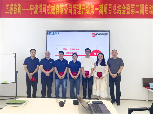 寧波博可機械有限公司管（guǎn）理升級（jí）獲獎代表合影留念